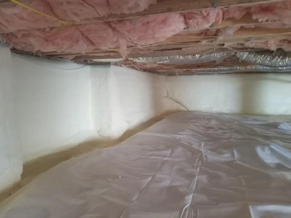 Crawl space encapsulation with closed-cell spray foam for Attic Insulation in Fort Edward